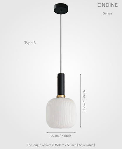 Ondine – Ribbed Glass Pendant Light