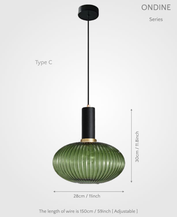 Ondine – Ribbed Glass Pendant Light