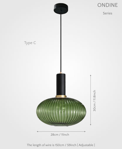 Ondine – Ribbed Glass Pendant Light