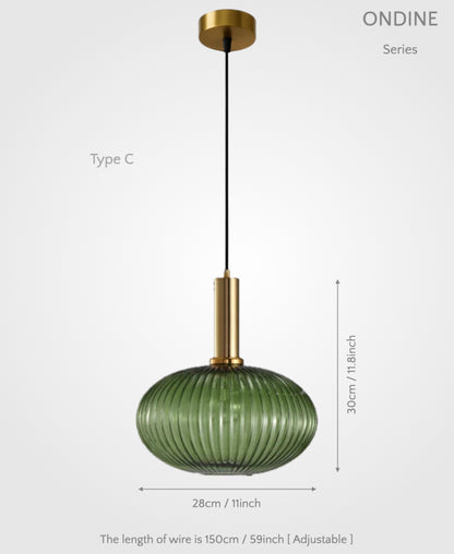 Ondine – Ribbed Glass Pendant Light