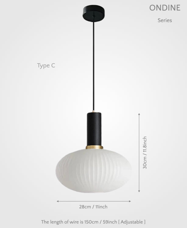 Ondine – Ribbed Glass Pendant Light