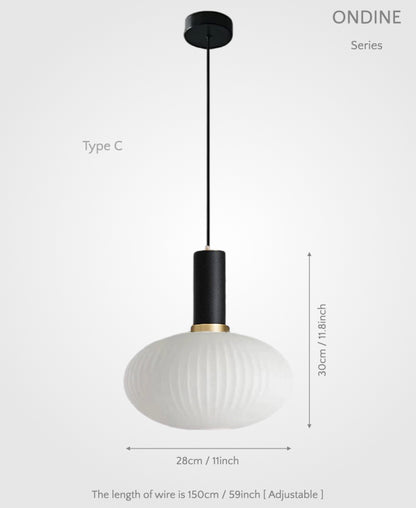 Ondine – Ribbed Glass Pendant Light