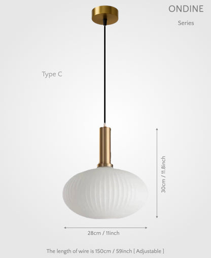 Ondine – Ribbed Glass Pendant Light